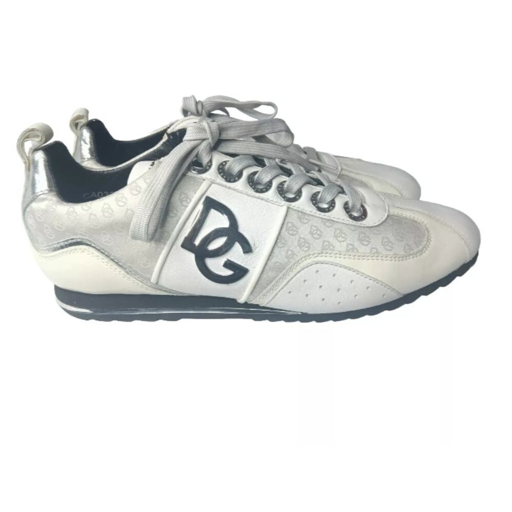 Dolce & Gabbana Shoes Men's Size 7 Leather White~Cream~Platinum~Silver